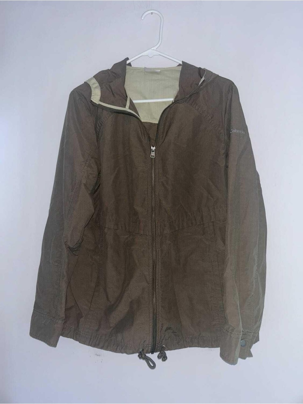 Columbia Lightweight cargo Hooded Brown Jacket